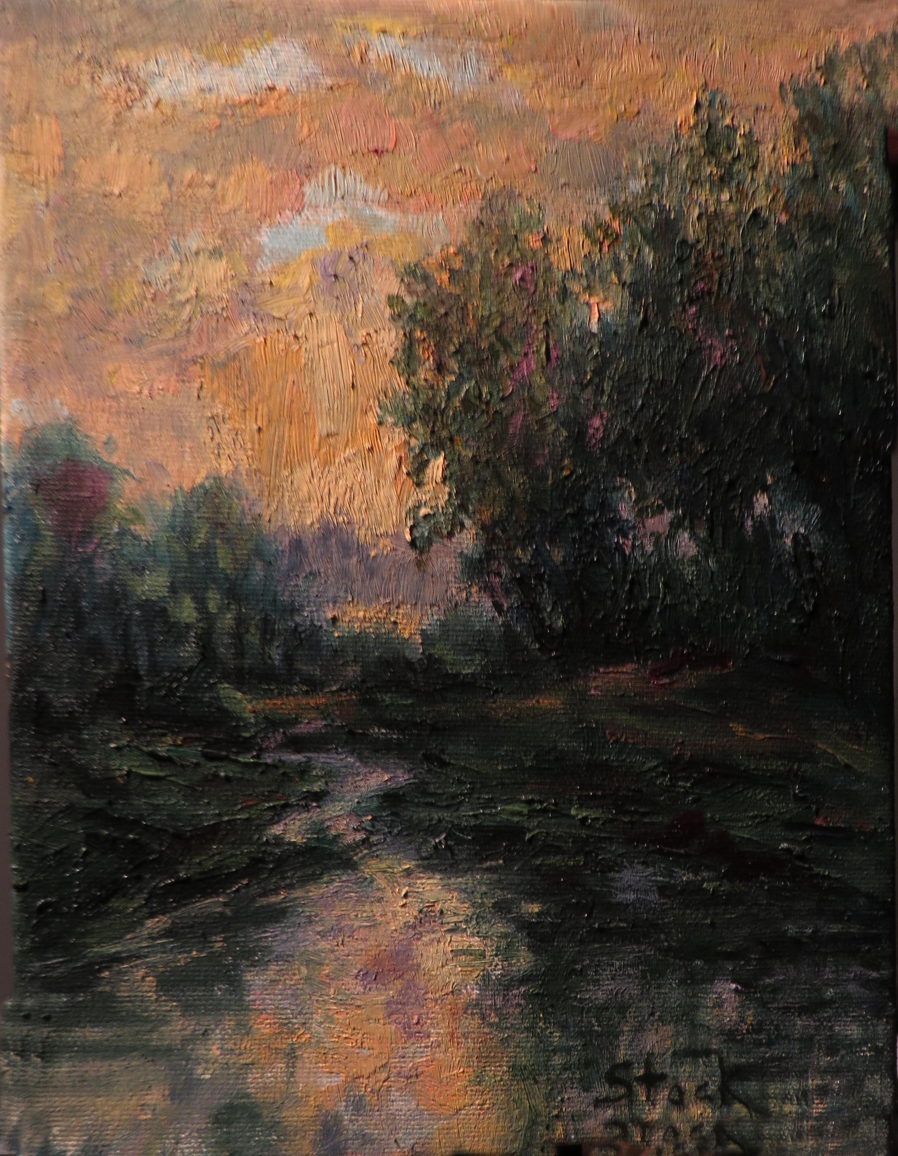 Quiet, oil on canvas by Frank Stock